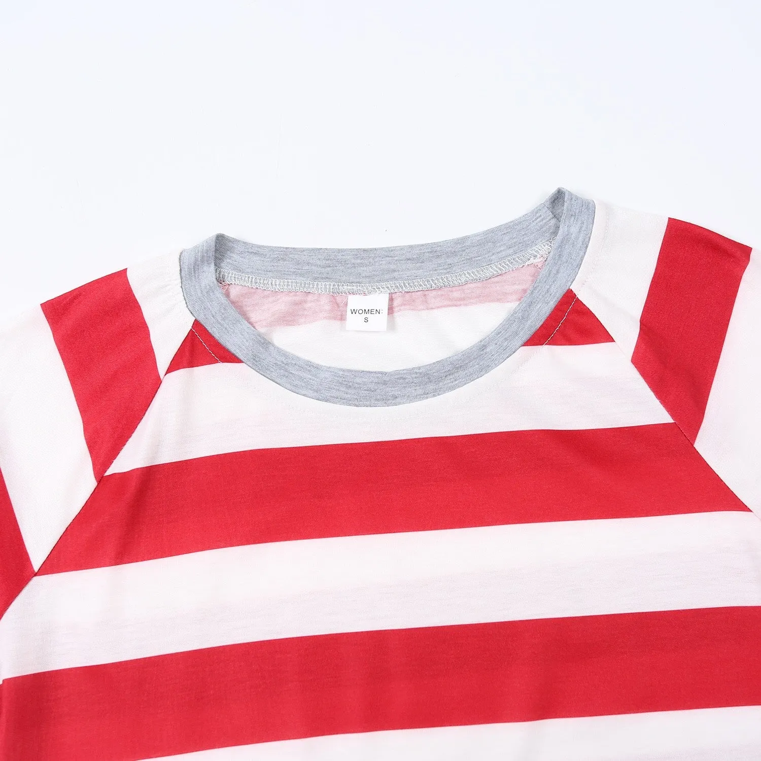 Christmas Family Matching Striped Pajamas Set For Kids Adult Baby